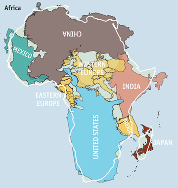 Africa Size Map